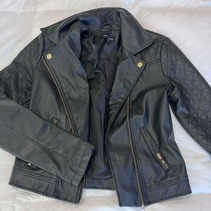 Black leather jacket